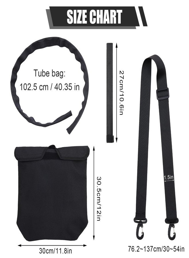 Vincreem Catheter Bag Holder, 2000ml Urine Drainage Bag Holder with Catheter Pipe Cover Drain Tube Cover Adjustable Strap, Soft Diving Fabric Secure Discreet for Urostomy Black - Image 2